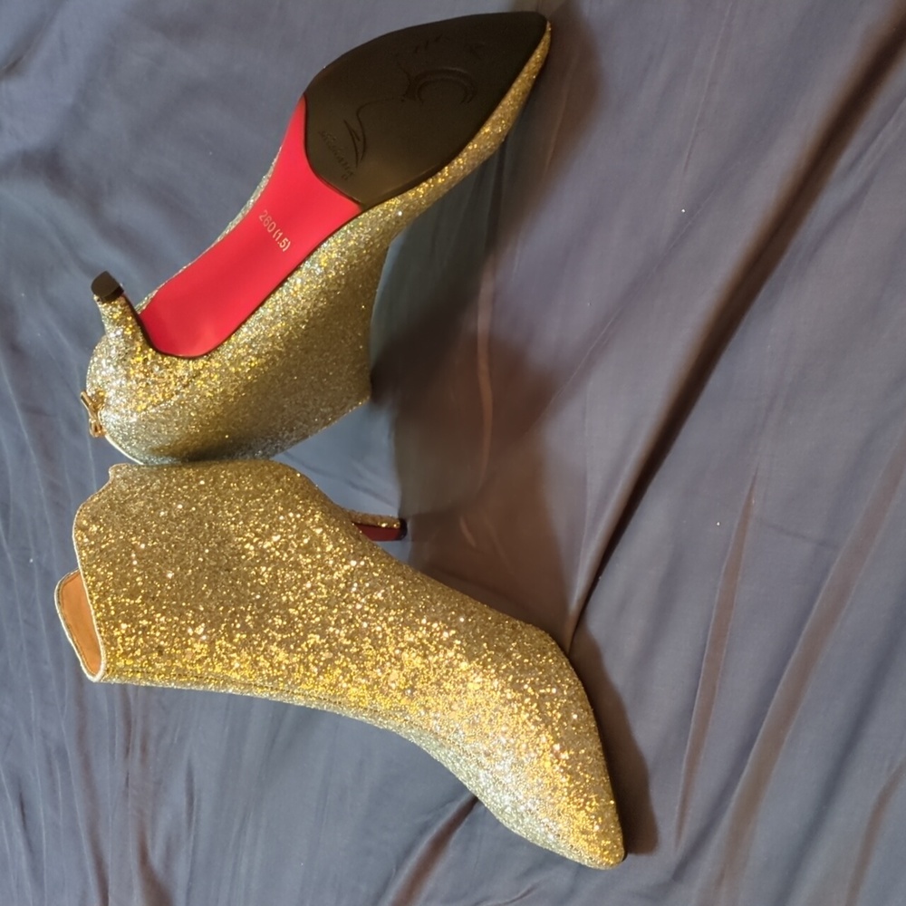 Silver Glitter Booties